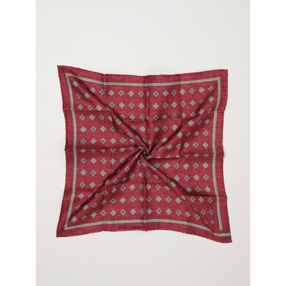 Brunello Cucinelli Men Floral Print Pure Silk Pocket Square Brunello Cucinelli